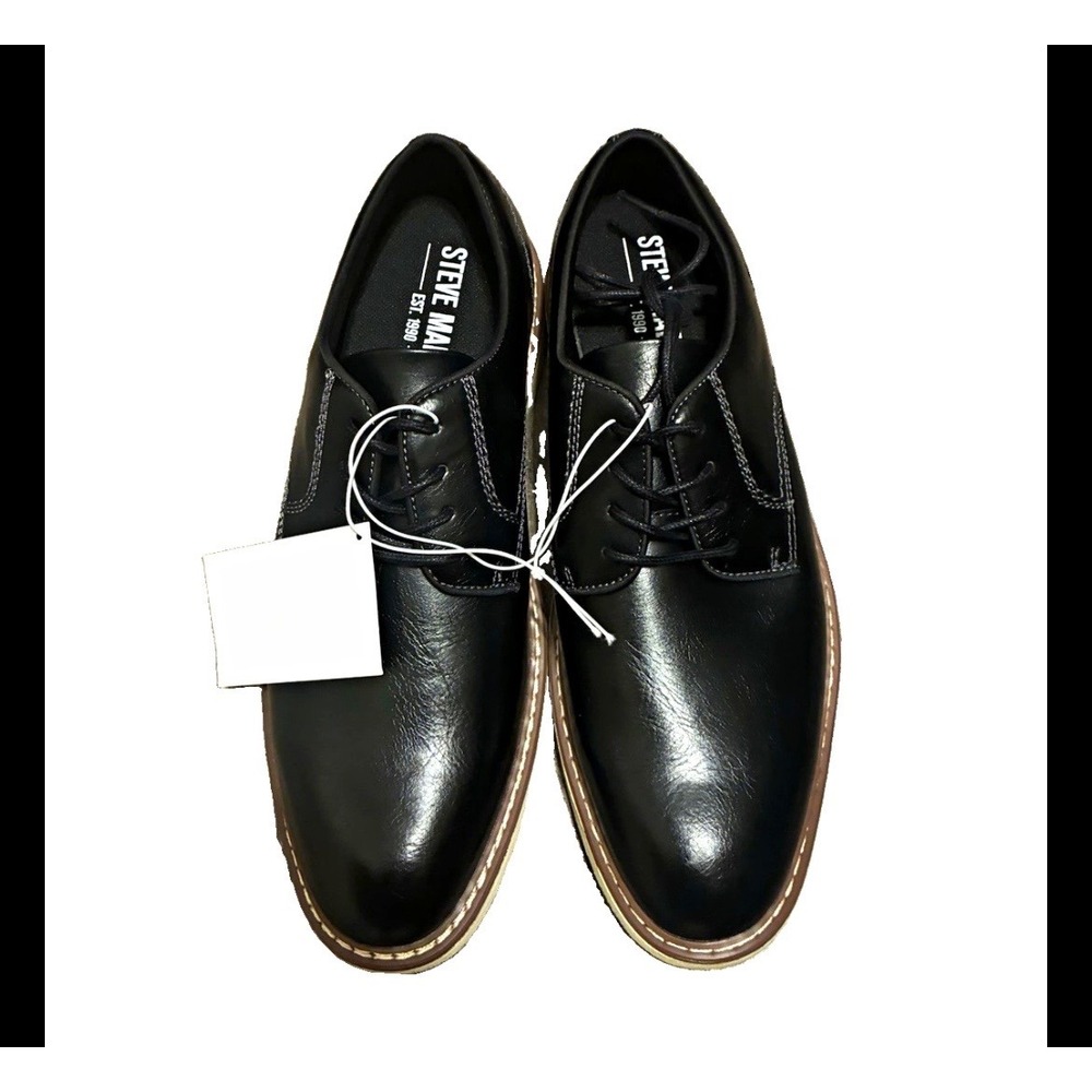 Steve Madden Mens J-Tanner Oxford Shoes Black Dress Lace Up Size 8.5 NEW